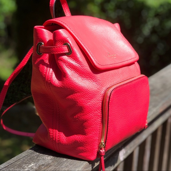 kate spade Handbags - Kate Spade Red Leather Backpack
